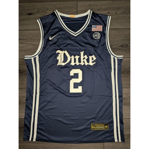 Other - Cooper Flagg #2 Duke Dark Blue Elite Devils Stitched Jersey Men's Medium